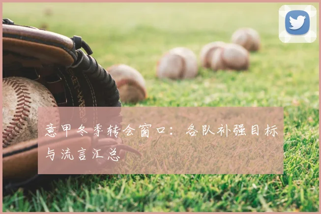 意甲冬季转会窗口：各队补强目标与流言汇总