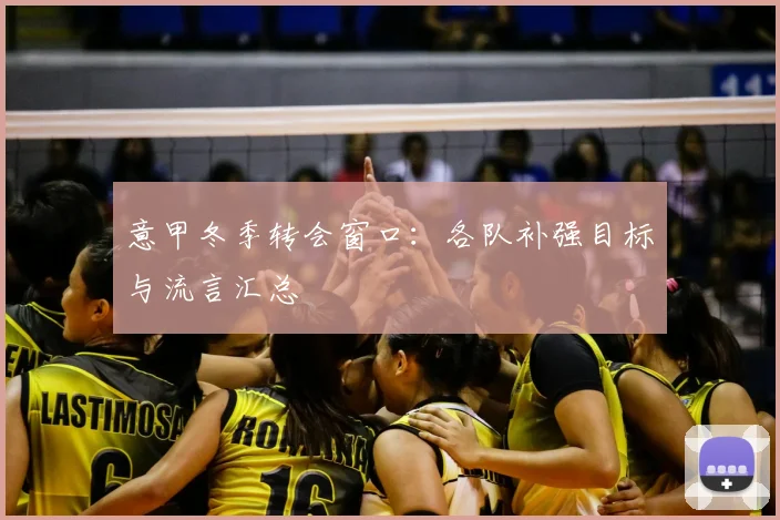 意甲冬季转会窗口：各队补强目标与流言汇总